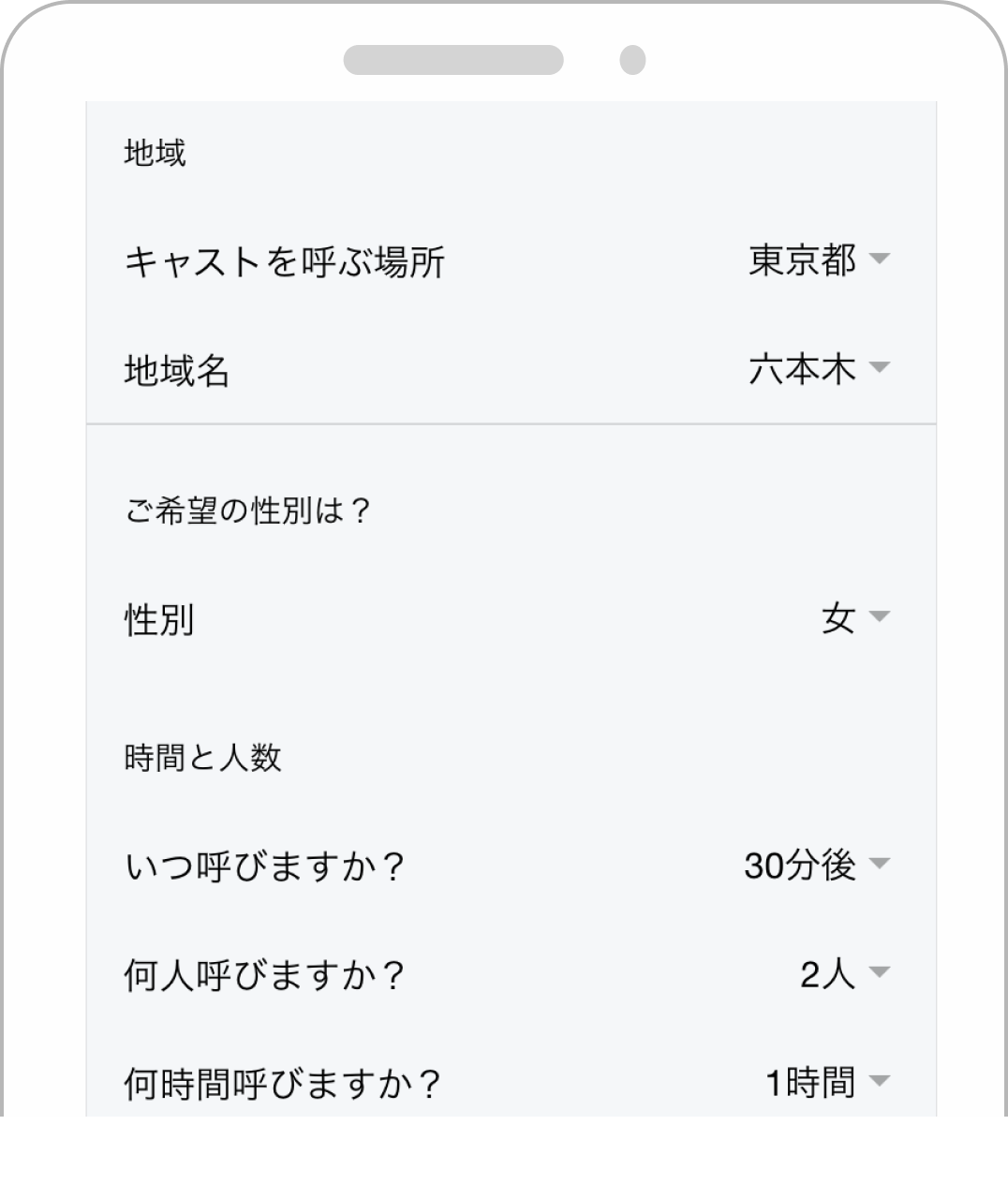 用途に合わせてキャスト画像